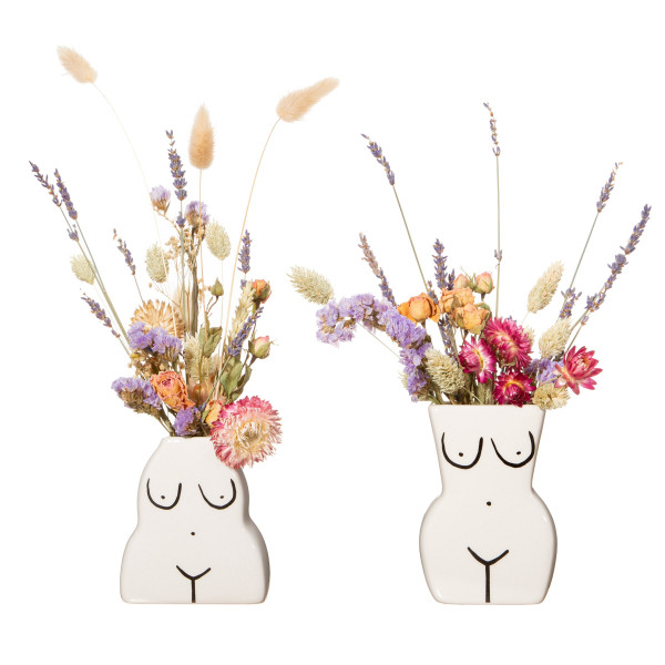 Female Form Bud Vase 2-er Set