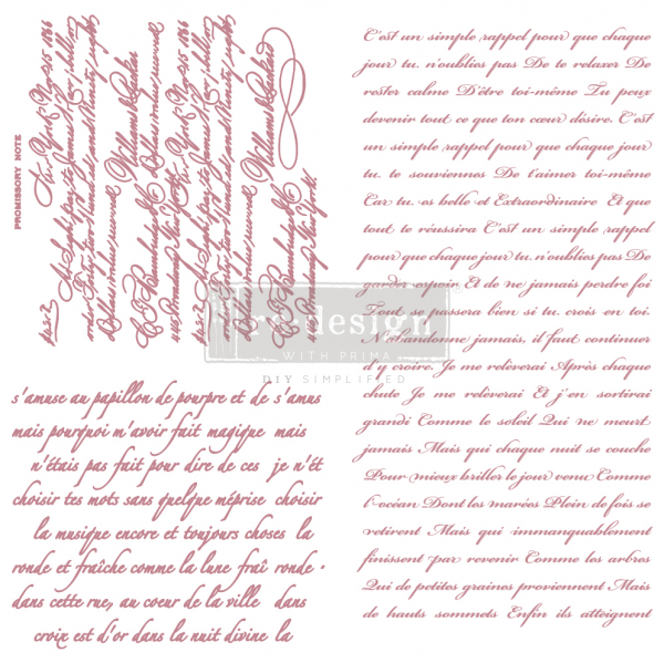 "Vintage Script" - Decor Stempel ReDesign
