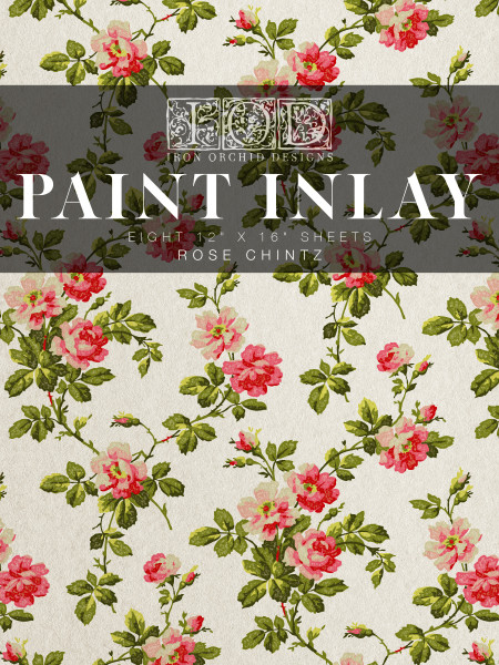 "Rose Chintz" - Paint Inlay