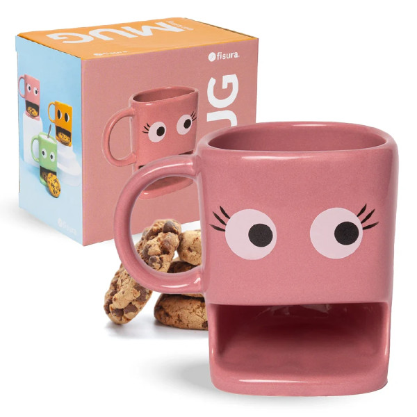 Rosa Keks-Tasse