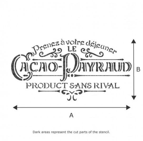 Cacao Payraud French Vintage Stencil