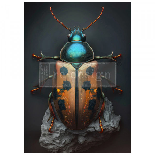 "Brasscarab" - A1 Decoupage Fiber Paper