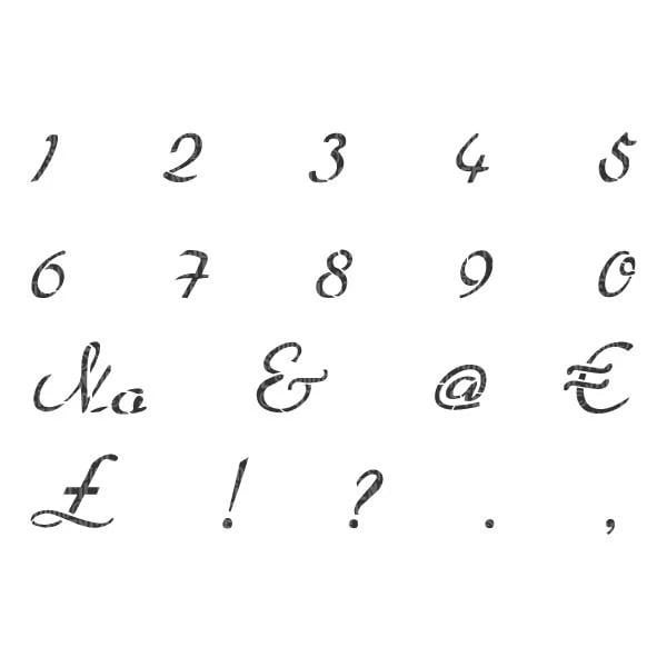 French Script Numbers