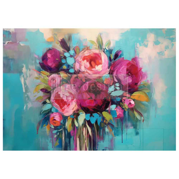 "Burst of Color" - A1 Decoupage Fiber Paper
