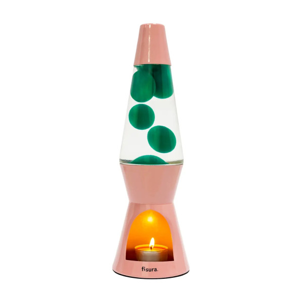 Lava-Lampe Teelicht, rosa und grün