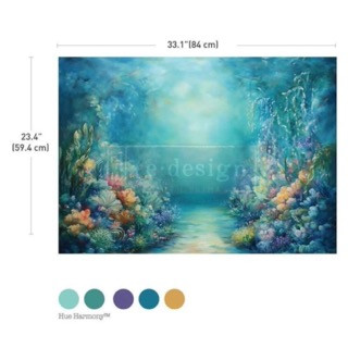 "Beneath the Blue" - A1 Decoupage Fiber Paper