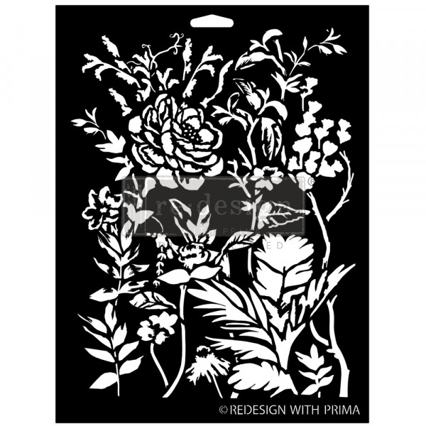 Cerulean Blooms - Schablone