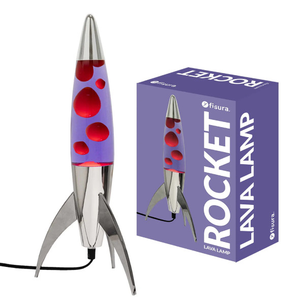 Lava-Lampe „Rocket“ – Rot & Lila