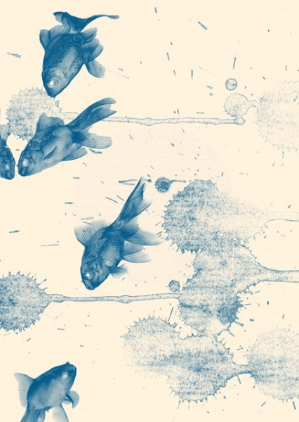 Blue Fish - Decoupage Papier