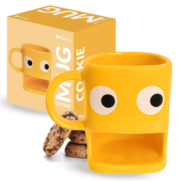 Gelbe Keks-Tasse