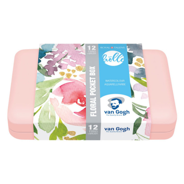 Aquarellfarbe - Floral Pocket Box