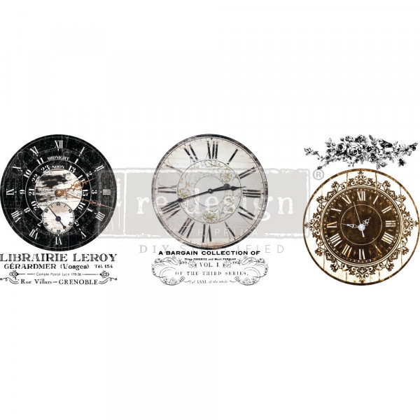 "Vintage Clocks" - Transferfolie ReDesign