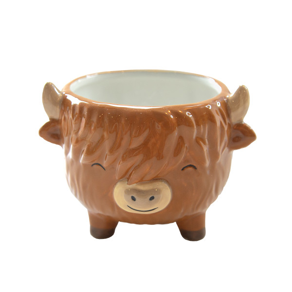 Highland Cow Mini Planter