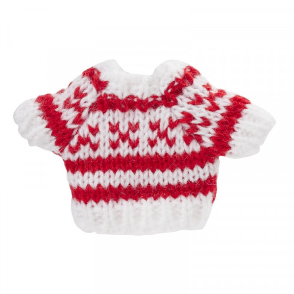 Mini Pullover weiß/rot