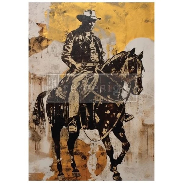 "Cowboy Cavalry" - A1 Decoupage Fiber Paper