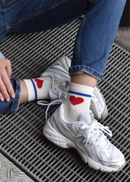 Sneakersocken "Red Heart" - High