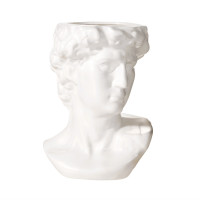 Large Greek Head Vase White